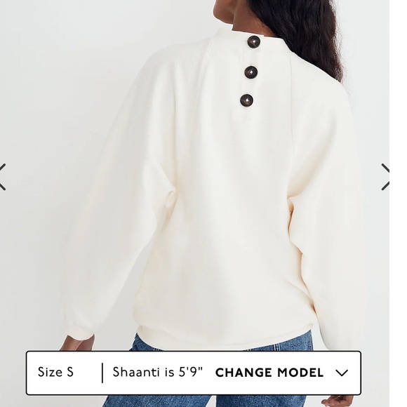 Button-Back Mockneck Top - Picture 2 of 5